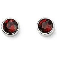 The Love Silver Collection Sterling Silver Birthstone Stud Earrings