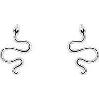 The Love Silver Collection Sterling Silver Snake Stud Earrings