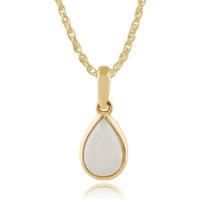 Classic Pear Opal Pendant in 9ct Yellow Gold