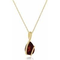 Classic Pear Garnet Pendant in 9ct Yellow Gold