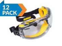 DEWALT DPG82-11Dx12 Concealer Clear Anti Fog Safety Goggles 12pk