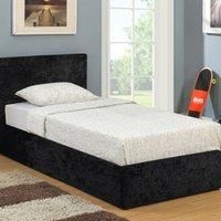 Berlin Crushed Velvet Ottoman Bed Frame Black