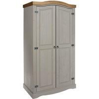 Corona Grey 2 Door Wardrobe Grey