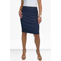 Paulo Due Women's Stretch Bodycon Pencil Skirt 22" in Navy | Size: 18