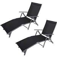 Sun Lounger Deck Chair Reclining Folding Garden Adjustable Patio Outdoor Camping