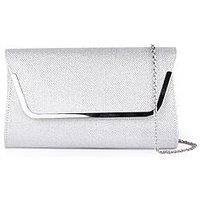 Paradox London Pink Womens DENISE Clutch Silver (Silver)
