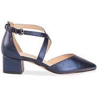 'Fran' Wide Fit Low Block Heel Court Shoe