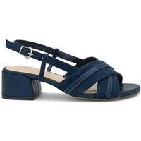 Wide Fit Faux Leather 'Nancy' Sling Back Low Block Heel Sandals