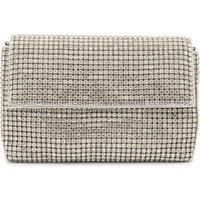 Diamante 'Donatella' Fold Over Soft Clutch Bag