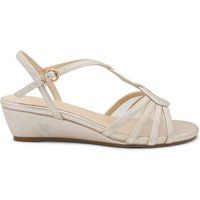 Jenna Glitter Low Heel Wedge Sandals