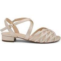 'Polly' Wide Fit Low Heel Sandal