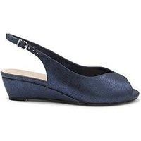 'Janine' Wide Fit Low Heel Wedges