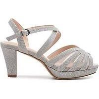 'Norma' Wide Fit Cross Strap Platform Sandals