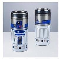 Paladone The Last Jedi R2-D2 Travel Mug, Brushed Steel, Multi-Colour, 18.5 x 8 x 8 cm