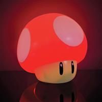 Paladone Super Mario Light & Classic Game Push Down Turn On & Plays Mushroom Sound | Perfect Night Kids | Desks, Shelves, Table Top | Soothing Moodlight | Retro & Iconic Lighting, Multi-Colour