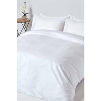 HOMESCAPES 1000 Thread Count Egyptian Cotton White Duvet Cover Set Single Luxury Quilt Cover Bedding Set Pillowcase Included