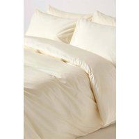 HOMESCAPES Cream Pure Egyptian Cotton Duvet Cover Set Double 200 TC 400 Thread Count Equivalent 2 Pillowcases Included Quilt Cover Bedding Set