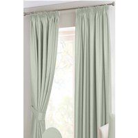 HOMESCAPES Ivory Pencil Pleat Blackout Thermal Curtain Pair Width 117cm (46") x 228cm (90") Drop Herringbone Chevron Textured Retro Geometric Design. FREE SWATCHES.