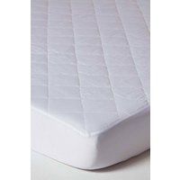 HOMESCAPES Double Size Polycotton Quilted Mattress Protector 25 cm Deep Fitted Non Allergenic Bedding Protector 137 x 190 cm (54 x75 inches)