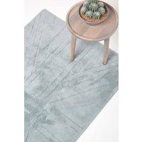 Homescapes Cotton Tufted Rug Union Jack Plain Embossed Mat in Silver | Size: 90cm x 150cm