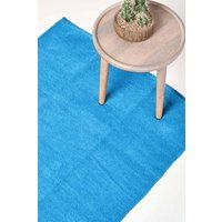 100% Cotton Plain Chenille Rugs Washable Soft Floor Mat with Natural Trim Finish