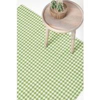 Washable Cotton Gingham Rugs Pink Blue Beige Green Orange  Carpet Kids Bath Mats