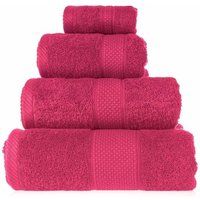 Homescapes Turkish Cotton Bath Towels Set in Raspberry