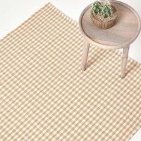 Washable Cotton Gingham Rugs Pink Blue Beige Green Orange  Carpet Kids Bath Mats