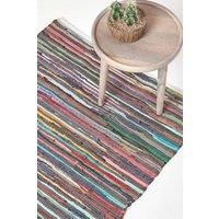 Handmade Indian Chindi Rag Rug 100% Recycled Cotton Large Small Woven Floor Mat