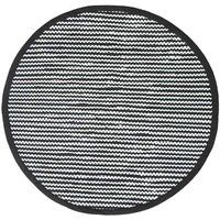 Black and White Diamond, Striped Pattern Groove and Trance Cotton Chindi Rug