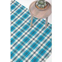 Handwoven Geometric and Checked Pattern Contemporary Style Rugs