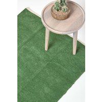 100% Cotton Plain Chenille Rugs Washable Soft Floor Mat with Natural Trim Finish