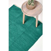 100% Cotton Plain Chenille Rugs Washable Soft Floor Mat with Natural Trim Finish