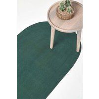 Handmade Braided Oval & Round Rug For Bedroom & Living Room Reversible Small Rug