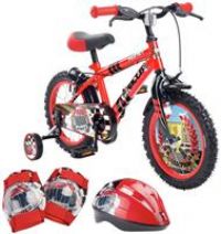 Pedal Pals Racer 14 Inch Rigid Suspension Children's Bike and Accessories Set