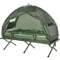 1 person Foldable Camping Tent Picnic Outdoor Hiking Bed cot w/Sleeping Bag Air