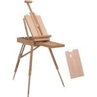 HOMCOM Wooden Art Easel Tripod Sketch Artist Painters Craft Portable Folding Drawing Board Lightweight