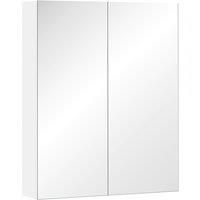 Wall Mounted Mirror Cabinet Vanity Storage Cupboard Shelf Bathroom Double Door