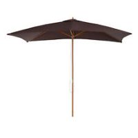 Outsunny Wooden Garden Parasol Sun Shade Patio Outdoor Umbrella Coffee