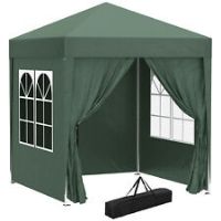 Outsunny 2mx2m Pop Up Gazebo Party Tent Canopy Marquee with Storage Bag Green