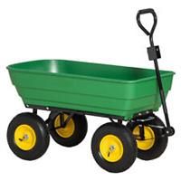 Outsunny 125L Garden Cart Trolley Dump Wheelbarrow Trailer Truck 4 Wheels