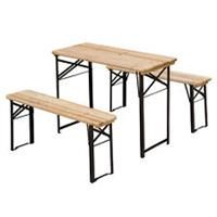 Outsunny Outdoor Picnic Table Portable Folding Camping Patio Beer Table Set