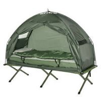 Outdoor Oneperson Folding Dome Tent Hiking Camping Bed Cot W/ Sleeping Bag New