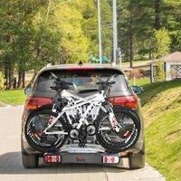 HOMCOM Bicycle Carrier Rear-mounted 3 Bike Carrier Car Rack Rear Tow Bar