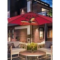 Electric Parasol Heater Infrared Quartz 2000W Mounted Outdoor Patio Gazebo