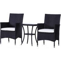 Rattan Furniture Bistro Set Garden Table Chair Patio Outdoor Conservatory Wicker