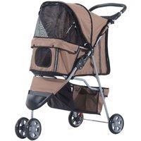 Pet Travel Stroller Cat Dog Pushchair Puppy Jogger Carrier Three Wheels 5 Colour