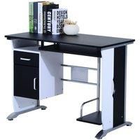 Computer Desk Workstation Table Sliding Keyboard Shelf Wood Drawer Office Home