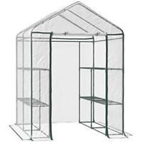 Outsunny Large Walk In Greenhouse Garden Outdoor Compact Steel Frame Plant Grow