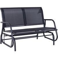Outsunny Double Gliding Bench Chair - Black